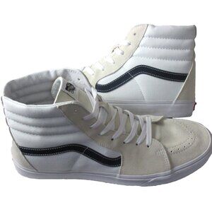 Vans Sk8-Hi Men's Classic Sport Dress Blues Striped Canvas Suede shoes NIB